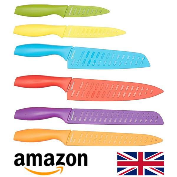 AMAZON UK - 12-Piece Knife Set, Multicolor