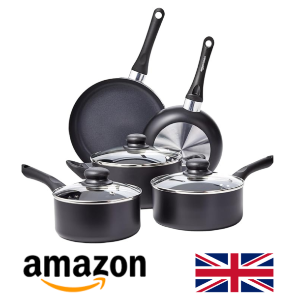 AMAZON UK - 8-Piece Non-Stick Cookware Set