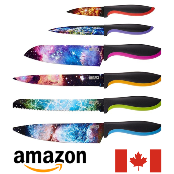 AMAZON CANADA - Cosmos Kitchen Knife Set in Gift Box