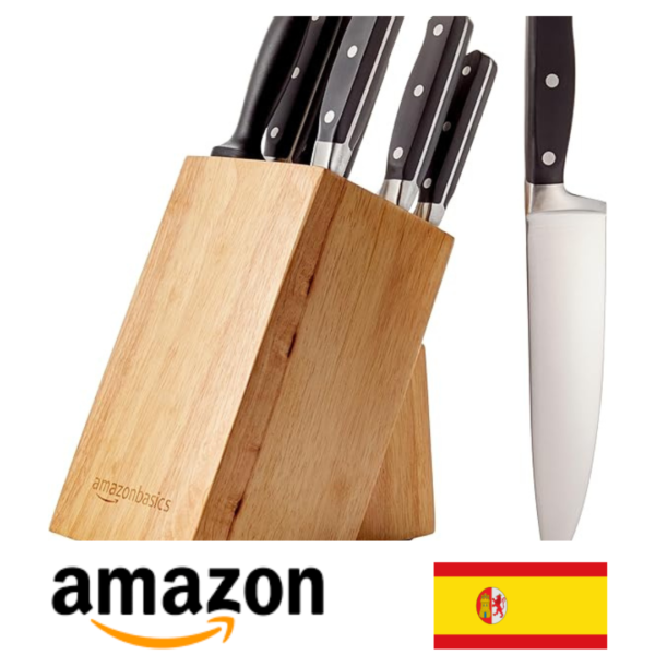 AMAZON ESPAÑA - Juego de cuchillos de cocina y soporte