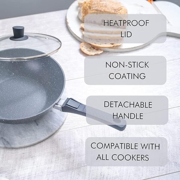 AMAZON UK - Nuovva Non-Stick Wok Pan with Glass Lid - Image 5