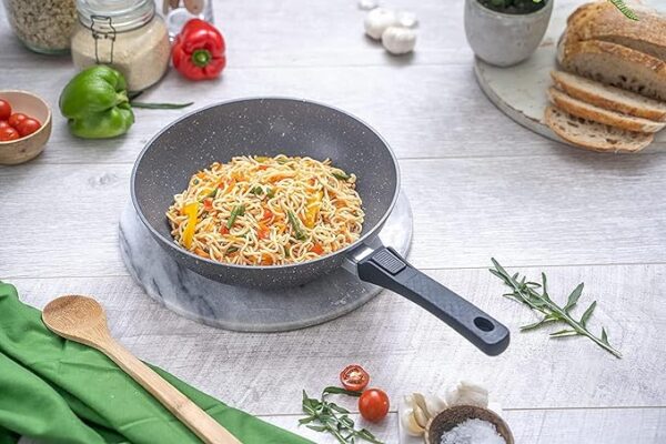 AMAZON UK - Nuovva Non-Stick Wok Pan with Glass Lid - Image 4