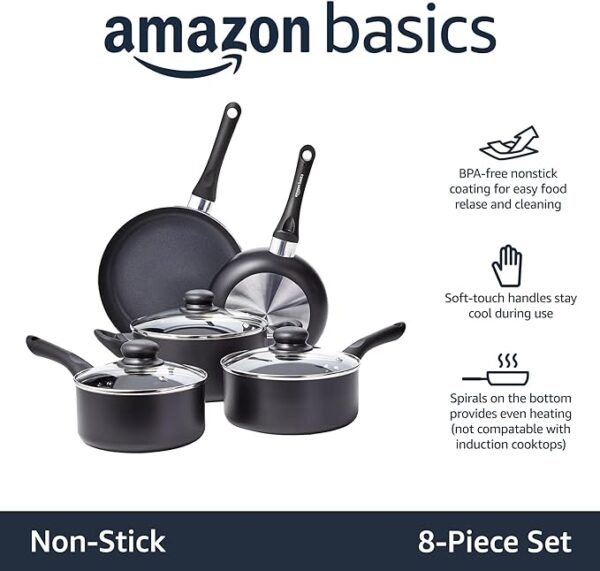 AMAZON UK - 8-Piece Non-Stick Cookware Set - Image 5