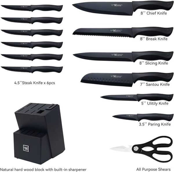 AMAZON USA - Knife Sets for Kitchen with Block - Image 4