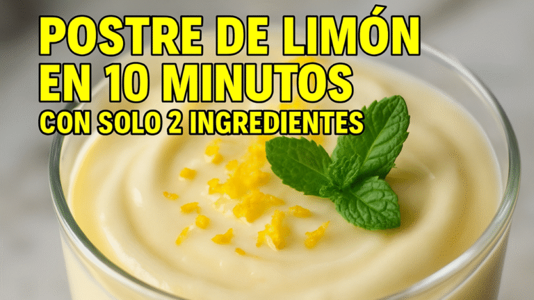 Postre de limón con 2 ingredientes y sin horno