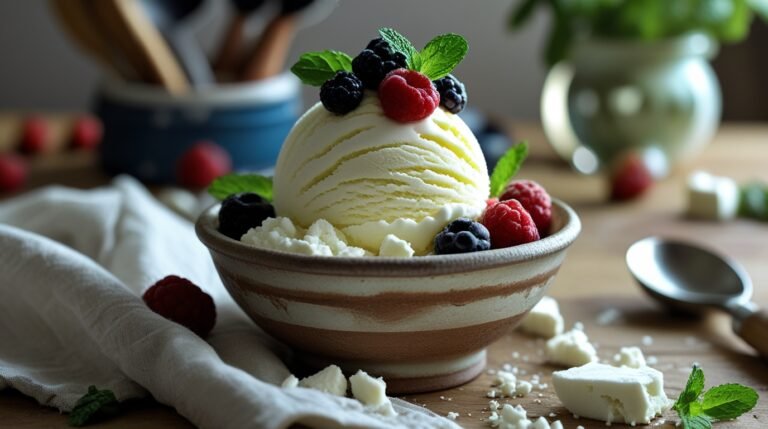 Helado de Queso Cottage Alto en Proteínas | Cremoso y Saludable
